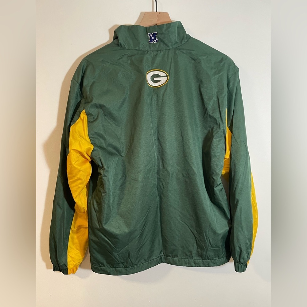 NFL Team Apparel Green Bay Packers Windbreaker Full Zip Vintage Jacket Sz Small - Picture 6 of 11